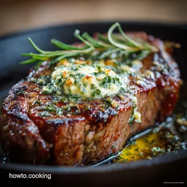 Oven Steak: Perfectly Seared with Herb Butter Finish Recipe Card