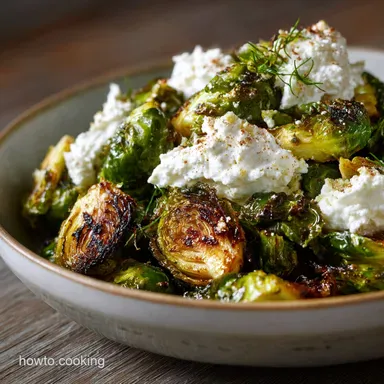 Thanksgiving Vegetable Side Dishes: Crispy Sprouts and Whipped Feta Recipe Card