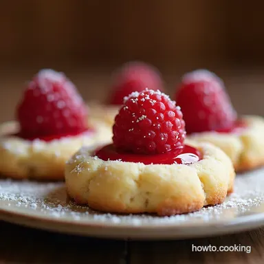 Buttery Raspberry Cheesecake Thumbprint Cookies Recipe Recipe Card