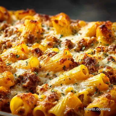 Baked Pasta: The Ultimate Cheesy Rigatoni Casserole Recipe Card