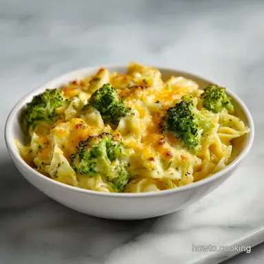 Cheesy Chicken Noodle Casserole: Creamy Recipe Card