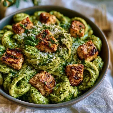 Cheesy Chicken Pesto Pasta in 35 Minutes