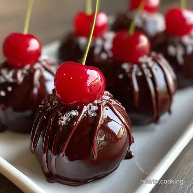 Cherry Brownie Bombs Recipe for 24 Servings Recipe Card