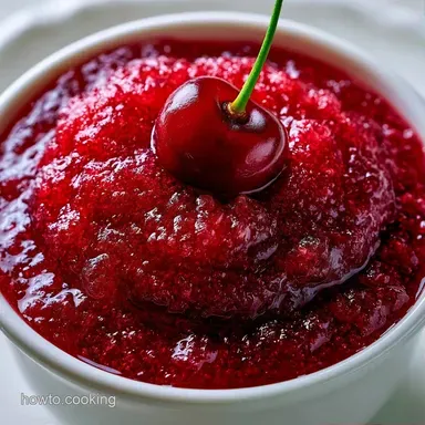 Cherry Slushie for 4 Servings Recipe Card