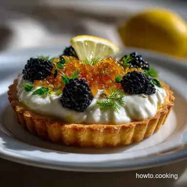 Caviar Tart a Perfectly Chic and easy New Years Eve Recipe Card