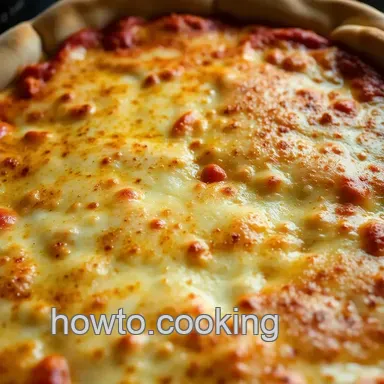 Chicago-Style Deep Dish Pizza presentation