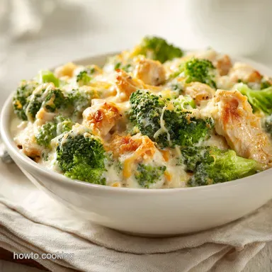 Chicken Broccoli Casserole Recipe for 6 Servings | Creamy Bake Recipe Card