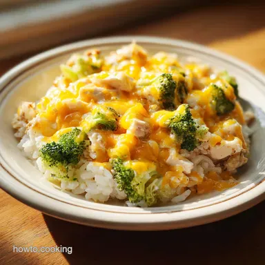 Chicken Broccoli Rice Casserole for 6 Servings: Creamy Baked
