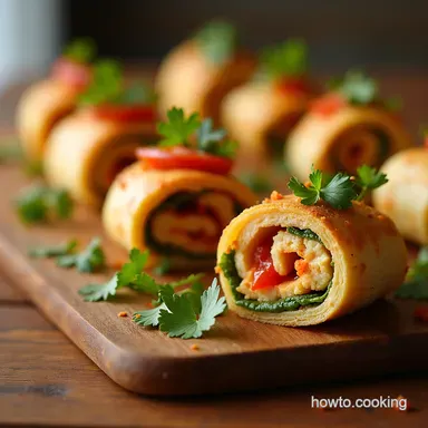 Chicken Fiesta Pinwheels Easy TexMex Party Starters Recipe Card