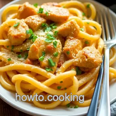 Delicious Chicken Garlic Parmesan Pasta Recipe: 30-Minute Comfort Food! Recipe Card