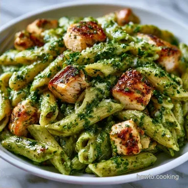 Chicken Pesto Penne Pasta in 30 Minutes