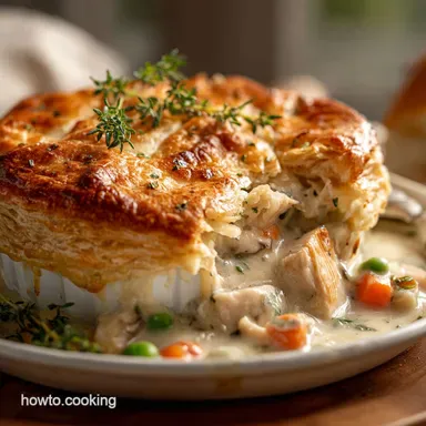 Chicken Pot Pie Casserole Recipe: Baked in 45 Min Recipe Card