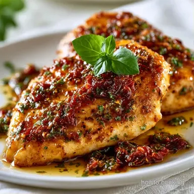Chicken Tomato Pesto for 4 Servings Recipe Card