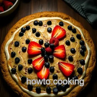 Delicious Cookie Pizza Ideas: My Chocolate Chip Treat with Fresh Fruit Recipe Card