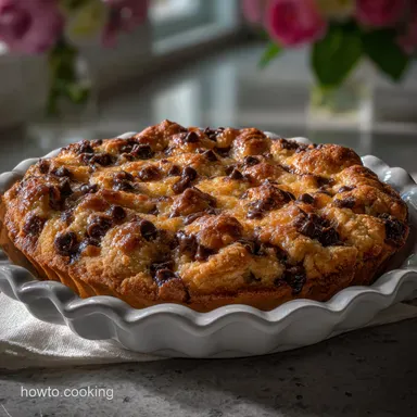 Chocolate Chip Funny Cake Pie: Decadent Hybrid Dessert Recipe Card