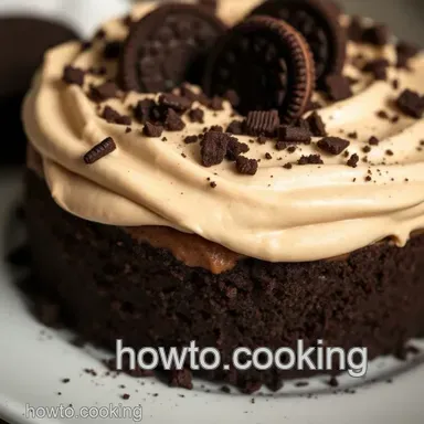 Chocolate Dirt Cake with Oreos presentation