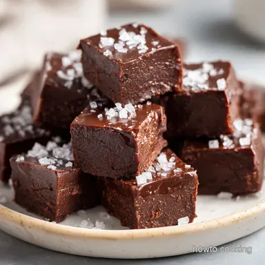 Chocolate Fudge with Sea Salt in 7 Mins Recipe Card