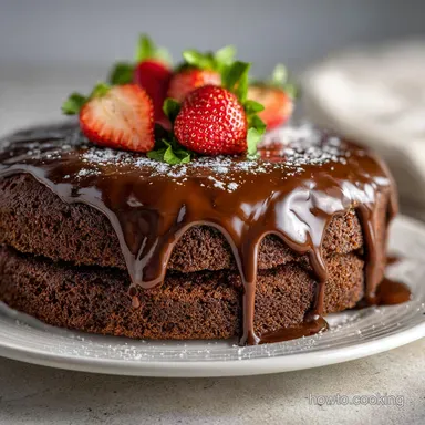 Chocolate Mayonnaise Cake for 12 Servings Recipe Card