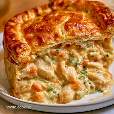 Christmas Chicken Pot Pie for 8 Recipe Card