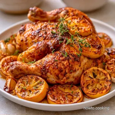 Christmas Chicken with Golden Skin Recipe Card