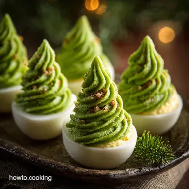 Christmas Tree Deviled Eggs Recipe: Vibrant Green and Piped Perfectly