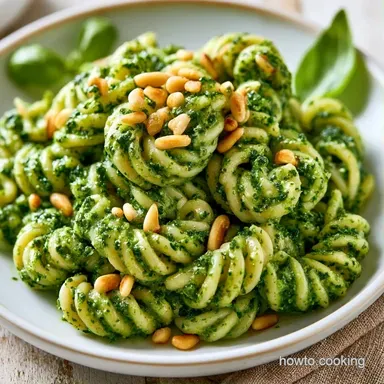Classic Basil Pesto Pasta in 25 Minutes Recipe Card