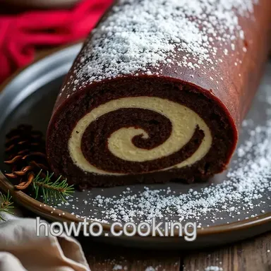 Classic Bûche de Noël Recipe: A Festive Yule Log Delight Recipe Card