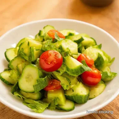 Cucumber Tomato Salad My GoTo salad side dishes Recipe Card