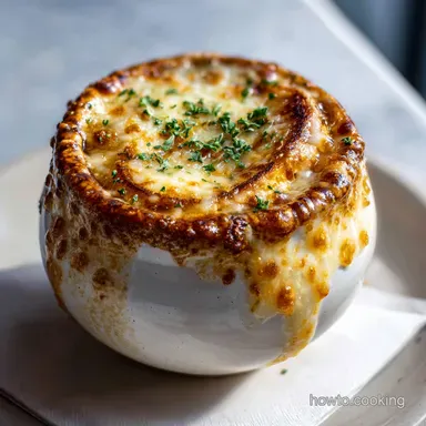 French Onion Soup: Caramelized Recipe Card