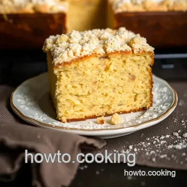 Classic New York Crumb Cake: A Sweet Morning Indulgence presentation