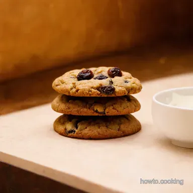 Chewy Oatmeal Cookies with Raisins A Classic Treat Recipe Card
