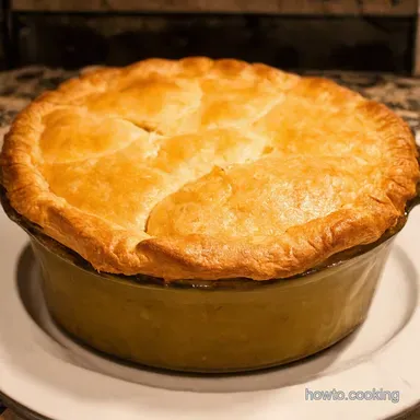 Cluckingham Palace Pot Pie A Classic Chicken Comfort Food Recipe Card
