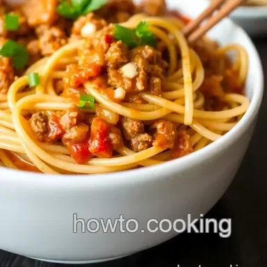 Deliciously Easy Cook Filipino Spaghetti: Sweet & Savory Treat for Everyone! Recipe Card