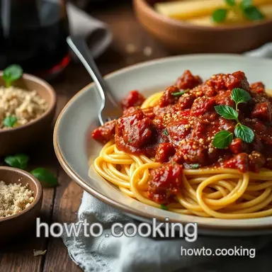 How to Cook Spaghetti with Savory Meat Sauce: An Ultimate Comfort Dish Recipe Card