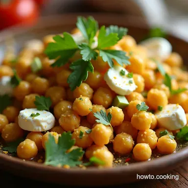Coronation Crunch Quick Curry Chickpea Cottage Cheese Salad Recipe Card