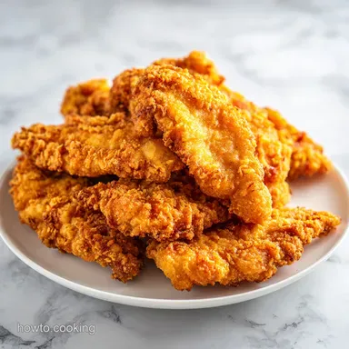 Country Fried Chicken for 4 Servings: Golden and Crispy Recipe Card