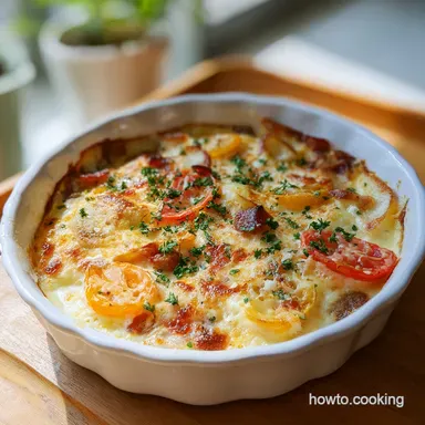 Crack Breakfast Casserole Recipe for 10 Servings Recipe Card