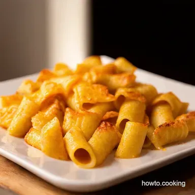 Cracking Pasta Crisps Baked Rigatoni Chips Recipe Card