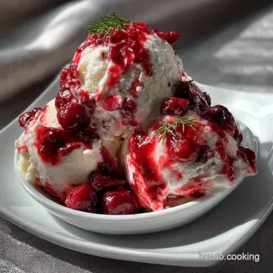 Creamy Cranberry Frozen Dessert: No-Churn Magic