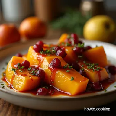 CranberryGlazed Roasted Butternut Squash Recipe Easy Side Recipe Card