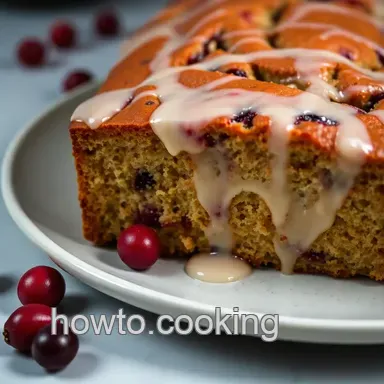 Delicious Cranberry Orange Bread with a Simple Sweet Glaze Recipe Card