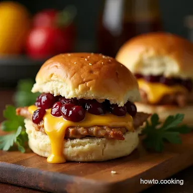 Easy Baked Cranberry Turkey Sliders with Brie Honey Glaze Recipe Card