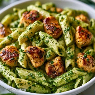 Creamy Chicken Pesto Pasta in 30 Minutes Recipe Card