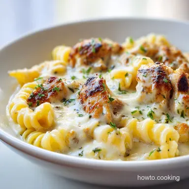 Chicken Tetrazzini: Creamy and Baked Recipe Card