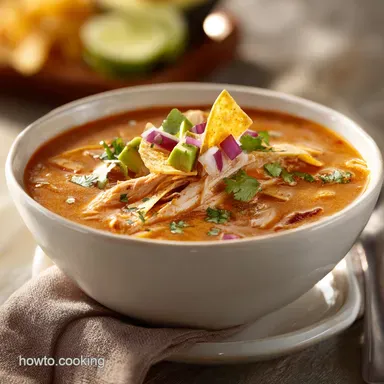 Creamy Chicken Tortilla Soup in 40 Minutes Recipe Card