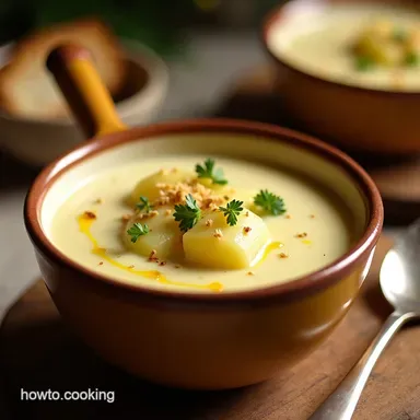 Best Creamy Potato and Leek Soup Recipe Comfort in a Bowl Recipe Card