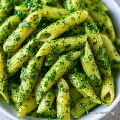 Creamy Garlic Pesto Pasta in 20 Minutes Recipe Card