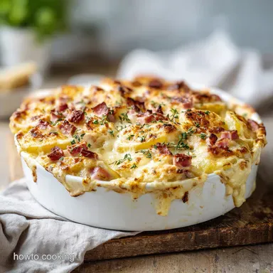 Ham and Potatoes: Creamy One Pot Meal for 8 Servings