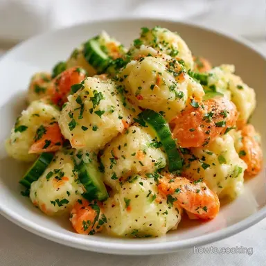 Creamy Japanese Potato Salad: 4 Servings Recipe Card