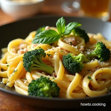 Creamy Lemon Garlic Broccoli Pasta A Weeknight Winner Recipe Card